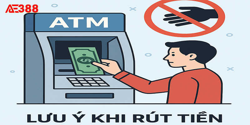 Một số lưu ý khi thực hiện rút tiền AE388